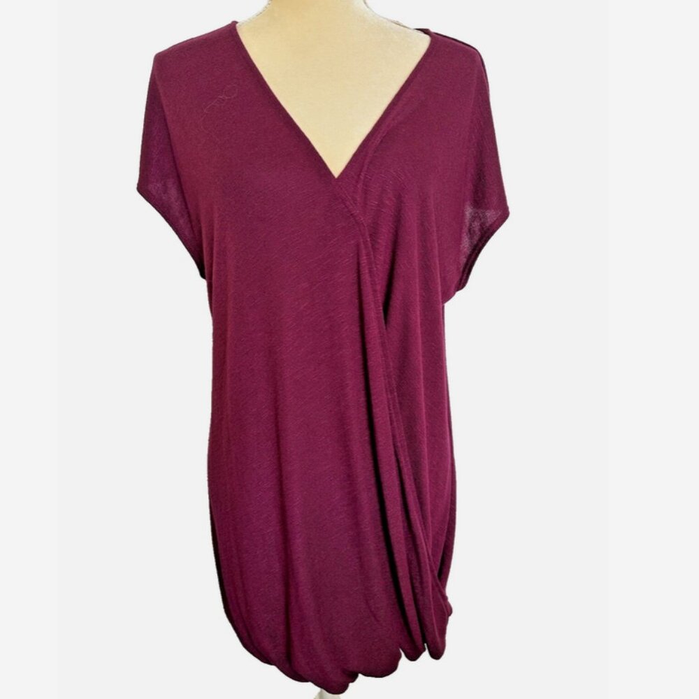 Apt 9 Maroon Faux Wrap Knit Top NWT XL Sleeveless Kohls